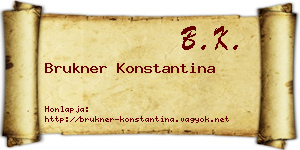 Brukner Konstantina névjegykártya